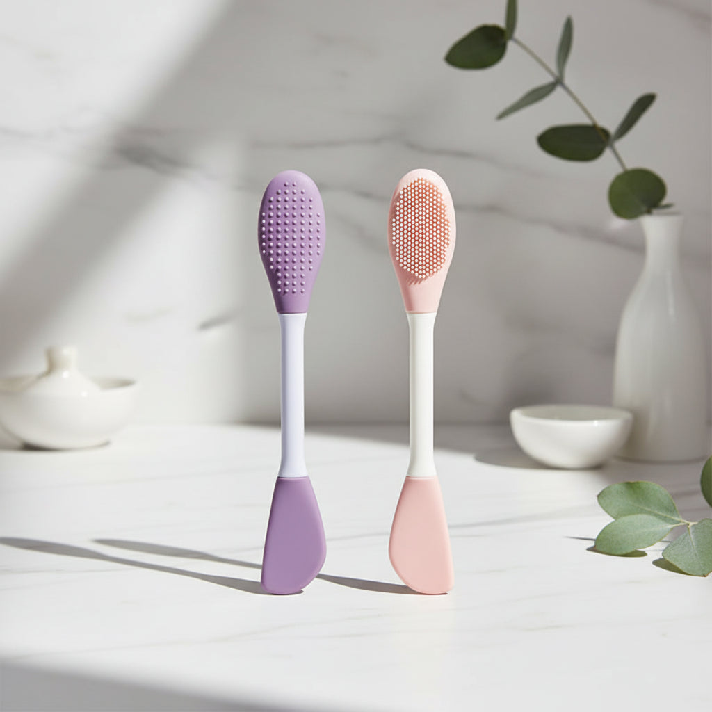 2-in-1 Silicone Facial Brush | Deep Clean & Even Mask Application